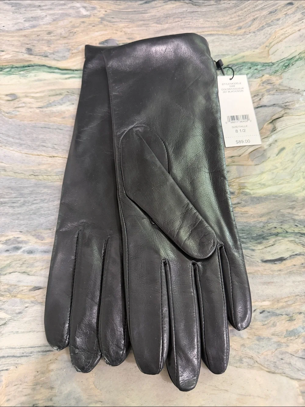 Women's Black Leather Dress Gloves - Classic Elegance